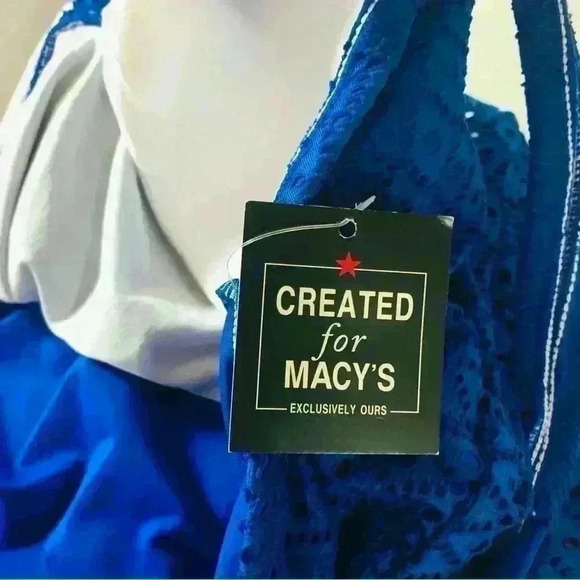 Swim Solutions Women Support One Piece Cobalt Blue Crochet Tummy Control size 18 - Picture 9 of 13